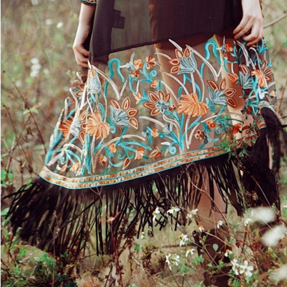 Summer long maxi boho kimono cardigan ONE SIZE NWO - Picture 2 of 5